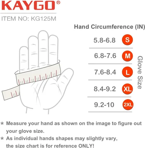 Vista 6 de KAYGO Guantes de trabajo para hombre, KG125M Guantes mecánicos de uso general para todo propósito, excelente agarre, resistentes, destreza mejorada