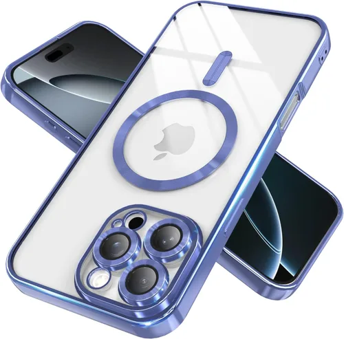 Vista 15 de IAIYOXI Funda magnética transparente para iPhone 7 con protección completa de lente de cámara, compatible con MagSafe, funda de teléfono de TPU