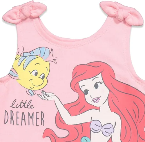 Vista 7 de Disney Conjunto de mameluco y diadema Princess Ariel Belle Cenicienta