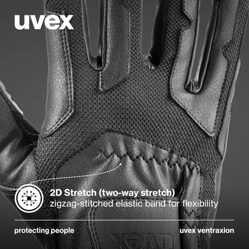 Vista 2 de Uvex Guantes de equitación elásticos y transpirables (occidental/inglés) para mujeres y hombres, ventraxion