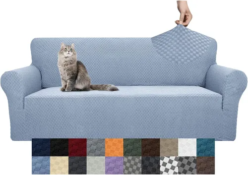 Vista 46 de YEMYHOM Funda para sofá con diseño jacquard de alta elasticidad, funda para silla de sala de estar, a prueba de mascotas, perros y gatos