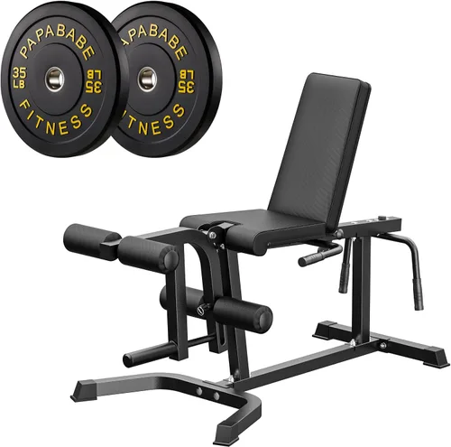 Vista 14 de PAPABABE Leg Extension and Curl Machine, Adjustable Leg Machine, Seated Leg Extension and Lying Leg Curl Machine, Lower Body Workout Equipment for