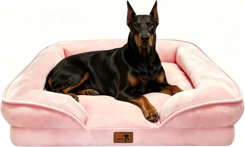 Vista 39 de Spotted Play Cama ortopédica para perros con lados, sofá cama para perros pequeños, sofá cama de espuma de apoyo para mascotas con funda extraíble