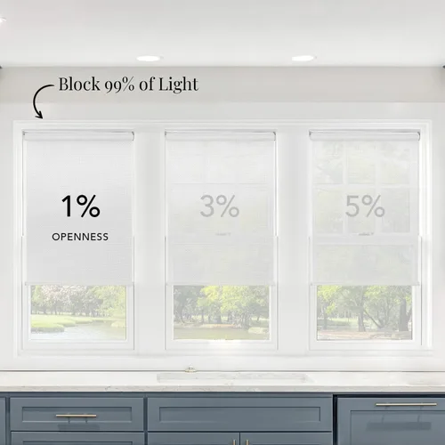 Vista 6 de CHICOLOGY - Persianas enrollables, sin cordón, para el hogar, accesorio de ventana, persianas de puerta, con filtración de luz, blanco chantilly