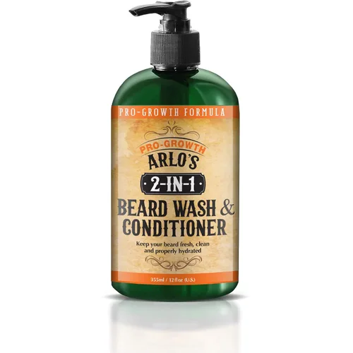 Vista 6 de Arlo's 2 en 1 Pro-Growth - Jabón y acondicionador para barba de 12 onzas con kit de 2 piezas de aceite para barba Pro-Growth