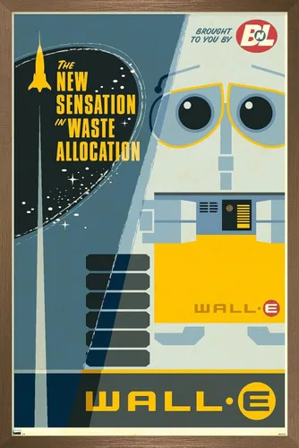 Vista 17 de Trends International Disney Pixar Wall-E - Póster de pared New Sensation, 14.72 x 22.37 pulgadas, versión enmarcada de madera de granero