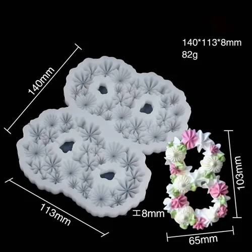 Vista 3 de mostsom Moldes de silicona para piruletas, molde de caramelo de chocolate, moldes para chupones de paletas de flores, panales de chocolate, moldes