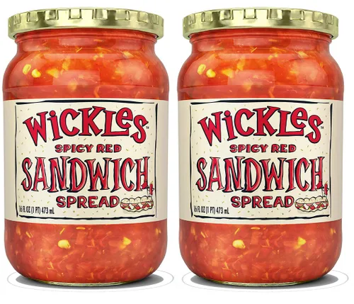 Vista 3 de Wickles Spicy Red Sandwich Spread, 16 oz (Paquete - 1)