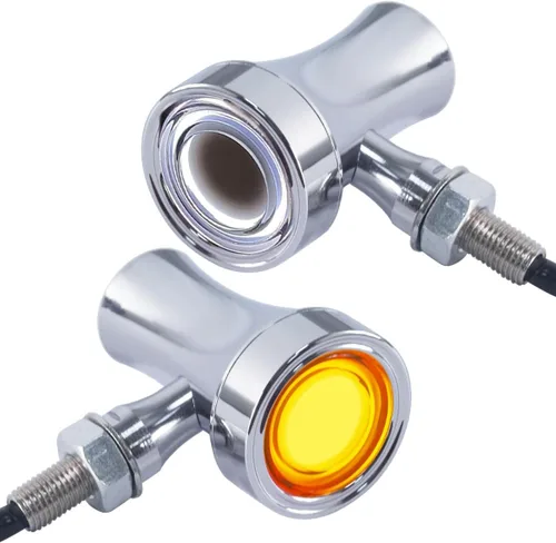 Vista 15 de FATECIM 2 luces traseras LED para motocicleta, intermitentes, luces de freno con visera, luces traseras de motocicleta, intermitentes traseros