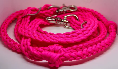Vista 2 de rosado, (Barrel Reins Horse Tack Neon Hot Pink)