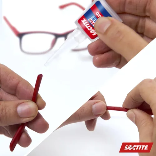 Vista 6 de Loctite Super Glue - Botella líquida de cuello largo, transparente, botella de 0.35 onzas líquidas, paquete de 6 – Superpegamento para plástico