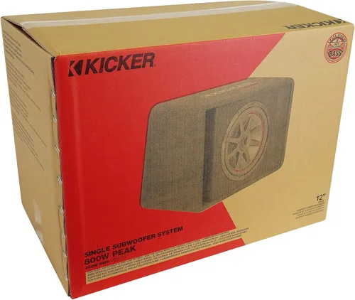 Vista 8 de KICKER 48VCVR122 CompVR - Subwoofer para automóvil de 800 vatios y 12 pulgadas en caja de subcaja ventilada