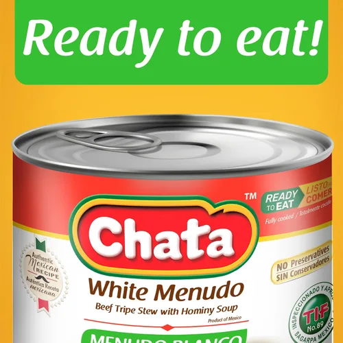 Vista 5 de Chata Mexican White Menudo, estofado de ternera con maíz hominy, 25 onzas (paquete de 3) Listo para comer, solo calienta y sirve