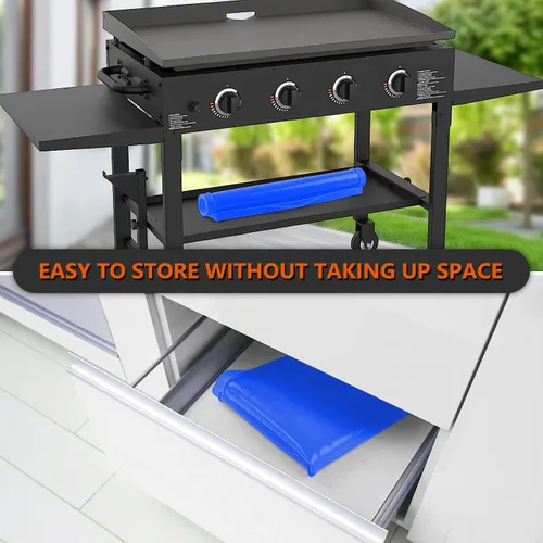 Vista 8 de 22" Alfombrilla de silicona para parrilla Blackstone de 22 pulgadas, cubierta de parrilla de silicona resistente de grado alimenticio, proteja su