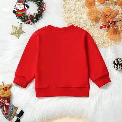 Vista 4 de Ayalinggo Suéter de Navidad para bebé, niña, niño, suéter de manga larga, sudadera para otoño e invierno