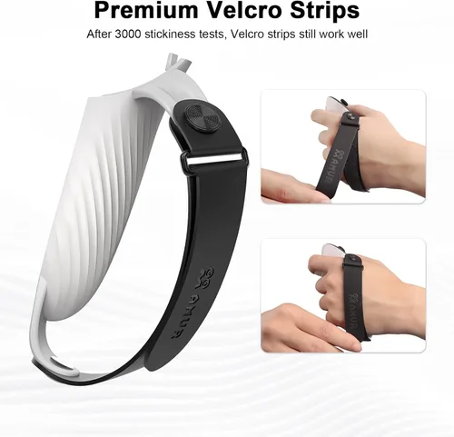 Vista 7 de AMVR Handle Attachments and Controller Straps Compatible with MetaOculus Quest 3 Controller Accessories(Not for Charging Dock)