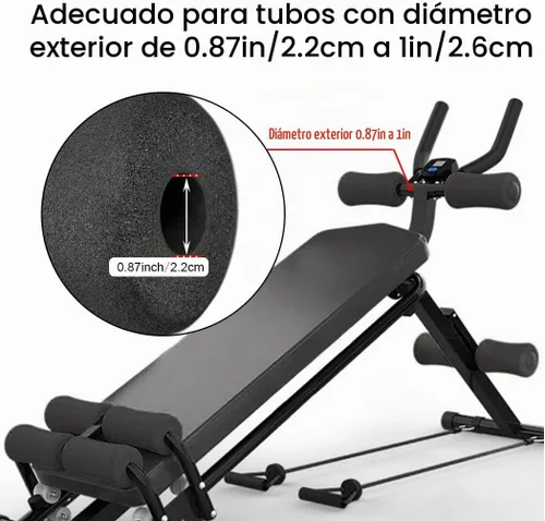 Vista 2 de Par de Rodillos de Almohadillas de Espuma para Pies, Usado para Reemplazar Equipos de Ejercicio de Gimnasio, Adecuado para Varilla de 1 Pulgada