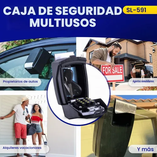 Vista 8 de KeyGuard Pro SL-591 - Caja de bloqueo con botón de golpe para vidrio del automóvil SL-591 con cubierta