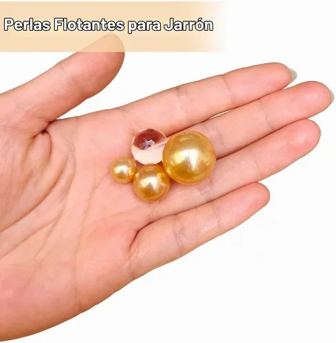 Vista 5 de 140 perlas para relleno de jarrón, sin agujero, cuentas de maquillaje para jarrón, cuentas de maquillaje para soporte de brochas para decoración