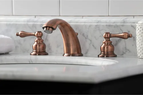 Vista 5 de Kingston Brass KB976AL - Grifo victoriano de baño extendido, cobre antiguo, 10 x 5.75 x 4.06