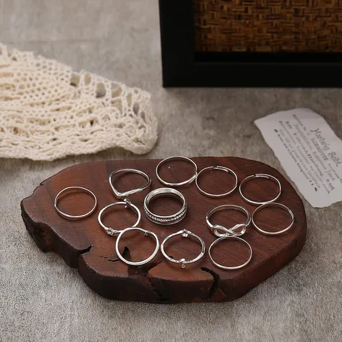 Vista 7 de Long tiantian Anillos para adolescentes y niñas, conjuntos de anillos apilables para mujeres, anillos vintage para nudillos, regalos
