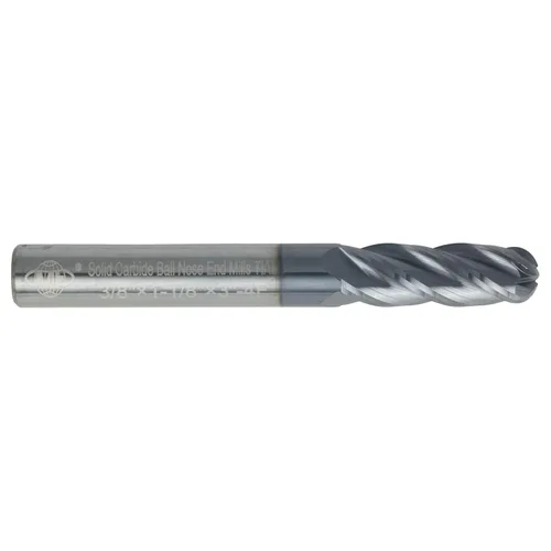 Vista 3 de Molino de bolas de carburo CME, 5/16" x 3/4" x 2-1/2", 4 Fl, recubierto
