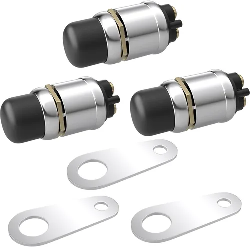 Vista 11 de BFXM Interruptor de arranque de botón pulsador 12V 50A, interruptor de arranque momentáneo impermeable para motor de automóvil, botón de arranque