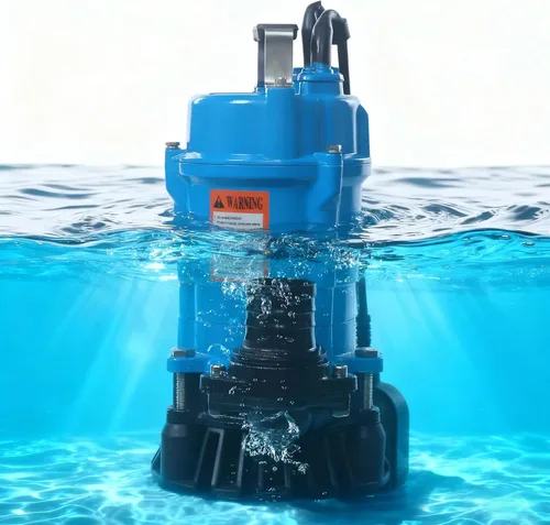 Vista 2 de Bomba sumergible de efluente de aguas residuales de 550 W, bomba de sumidero de hierro fundido de 4226 GPH con interruptor de flotador automático