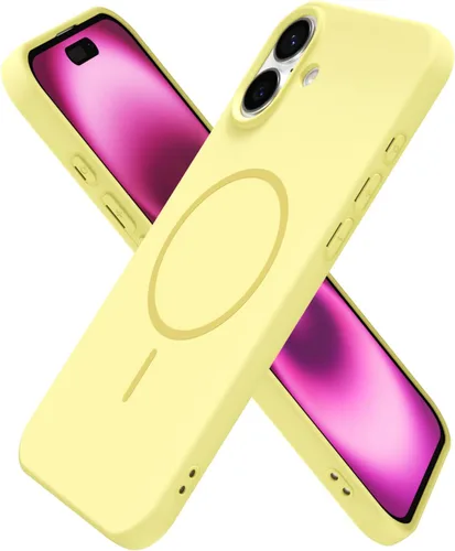 Vista 211 de Oakxco Funda de Silicona Mag Safe para iPhone 12 Pro Max, Funda Magnética Delgada y Fina Compatible con Carga Inalámbrica MagSafe, Bonita Funda