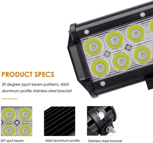 Vista 3 de Auxbeam® Luz LED IP67 Waterproof, Night Driving, Easy to Install, Backup Light for trucks 4x4 Military Mining Boating Farming, Heavy Equipment