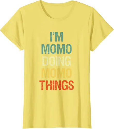 Vista 39 de I'M Momo Doing Momo Things - Camiseta de regalo con nombre personalizado, Negro, S