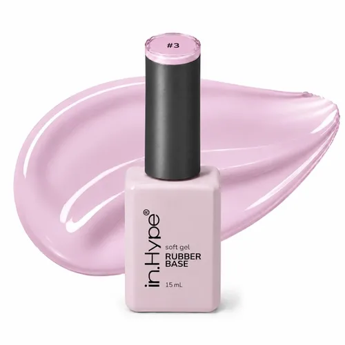 Vista 11 de IN.HYPE Capa base de goma elástica. UV/LED curable. Recubrimiento corrector con adhesión mejorada. Remuévese con inmersión (Almendra)