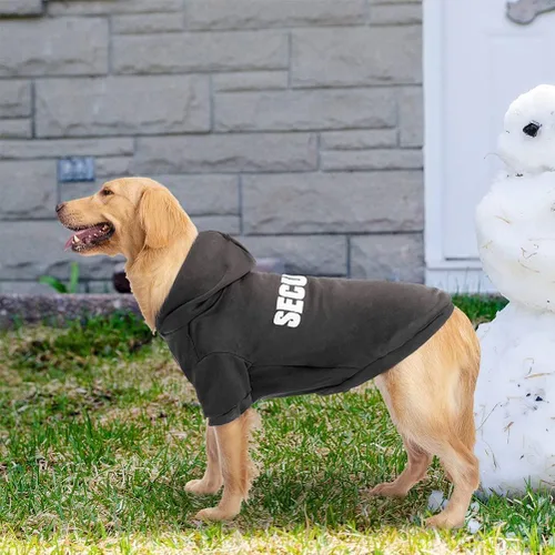 Vista 5 de BINGPET - Sudaderas con capucha de seguridad para perros, suéter para cachorros, abrigos para perros para clima frío, suéter con capucha abrigado