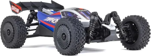 Vista 4 de ARRMA Typhon GROM 4x4 RC Buggy, RTR, Blue/Silver Azul/Plateado