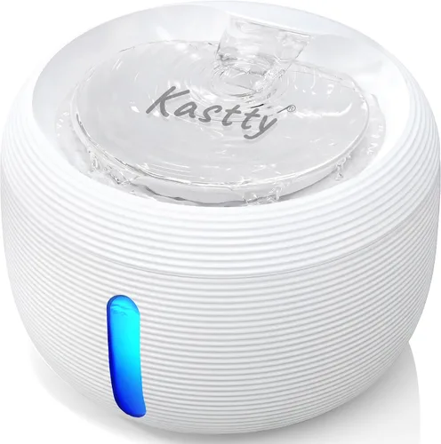 Vista 8 de Kastty Fuente de Agua para Gatos de 3.5L/118 oz, Fuente de Agua Silenciosa de Gran Capacidad para Mascotas para Gatos de Interior con Luz LED