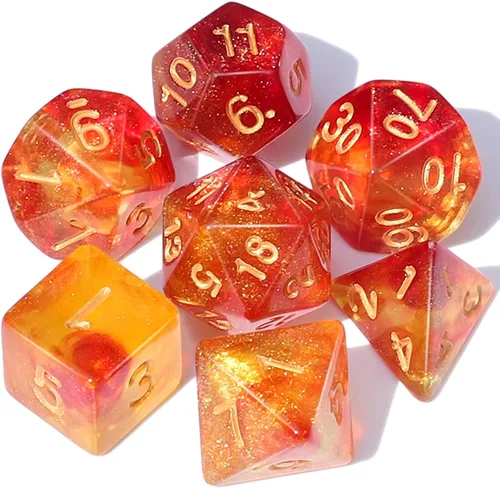 Vista 12 de CiaraQ DND - Juego de dados poliédricos con una bolsa de dados negra para juegos de mesa de rol D&D RPG MTG