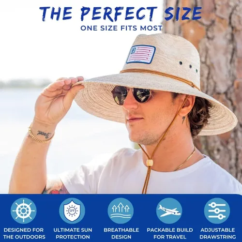 Vista 6 de Qwave Sombrero de paja lavable a la piedra plegable para hombres y mujeres, sombrero de paja de playa que protege del sol del verano