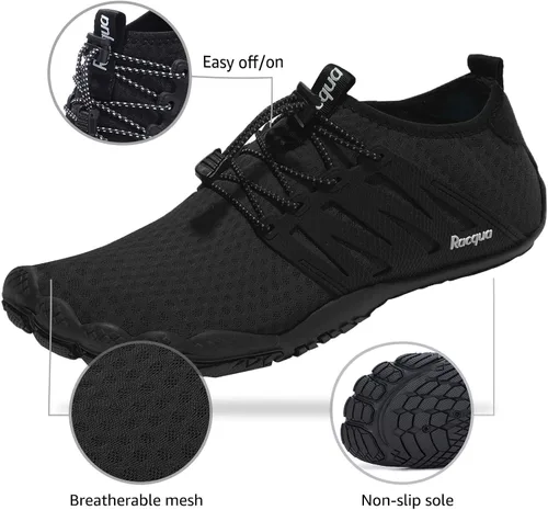 Vista 5 de Racqua Zapatos de agua descalzos deportivos para la playa, zapatos de natación para hombres y mujeres