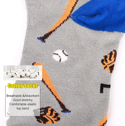 Vista 3 de Belloxis Calcetines para niños, regalos de fútbol, baloncesto y béisbol para niños de 8 a 12 años