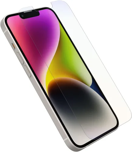 Vista 3 de OtterBox AMPLIFY - Protector de pantalla de cristal antimicrobiano con luz azul para iPhone 14, iPhone 13 y iPhone 13 Pro, respuesta táctil