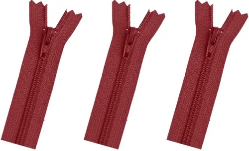 Vista 2 de Falda y vestido de nylon bobina ligera YKK cierre cremallera inferior para costura artesanía y ropa – Elige tu longitud – Cameo rojo # 520 – Hecho