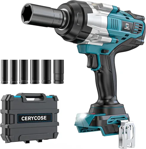Vista 19 de Llave de impacto inalámbrica de 1/2 pulgada para batería DeWalt Max20V: Llave de impacto de alto torque de 1700 pies-libras, herramienta de servicio