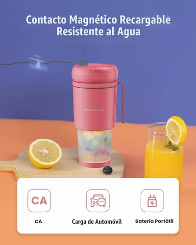 Vista 7 de Licuadora portátil para batidos, mini licuadora magnética recargable, 10.5