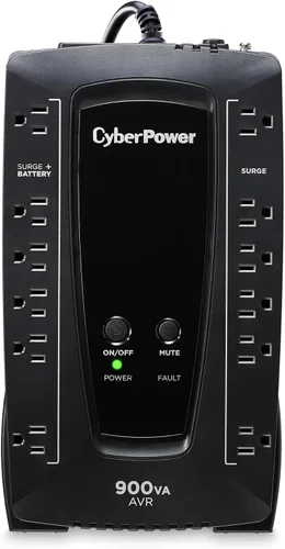 Vista 10 de UPS con visor LCD CyberPower AVRG900LCD 900 VA 750VA Negro