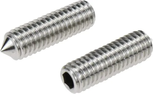 Vista 5 de Sscon 100 tornillos de acero inoxidable 304 M4 x 0.236 in 304 Tornillos sin cabeza Tornillos hexagonales