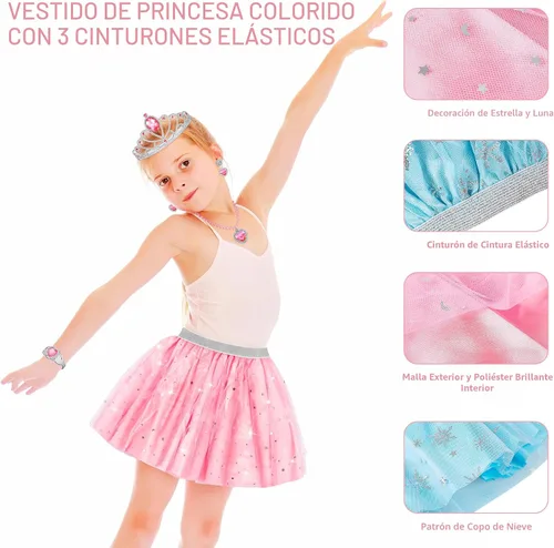 Vista 2 de LJZJ Princess Dress Up Toys & Jewelry Boutique, Girls Role Play Gift for 3+ Year Old Girl Toddler B-Day Party Favors