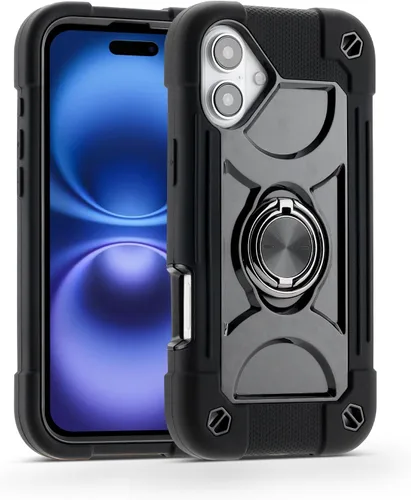 Vista 104 de MARKILL Funda compatible con iPhone 14 Pro de 6.1 pulgadas con soporte de anillo integrado, protección contra caídas de grado militar, carcasa Palta