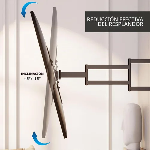 Vista 6 de Mount-It - Soporte de pared esquinero para TV, brazo largo de movimiento