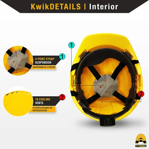Vista 8 de KwikSafety BIG KAHUNA - Chaleco de seguridad [amarillo, 2XL] + paquete de casco de tortuga amarillo