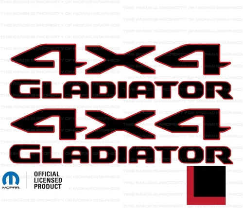 Vista 11 de Adhesivos gráficos de cabecera de gladiador 4x4 para Jeep Wrangler/Gladiator JL/JT (2019-2024) 392 bronce con contorno negro F392BO (juego de 2)